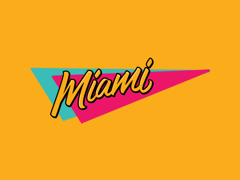 Miami Retro animation art deco gif gif art giphy illustration instagram lettering logo miami miami vice retro stickers triangle