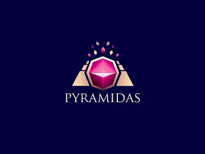 Pyramidas Logo Design diamond gold identity design jewelery jewellery logo design pink pyramid