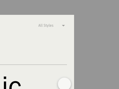 Typecase Filter Dropdown dailyui drop down dropdown filter menu minimal prototype simple sort typography xd