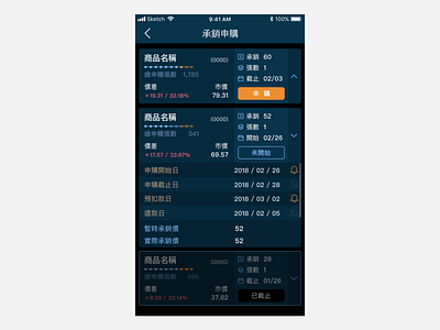 Stock UI card finance stock ui