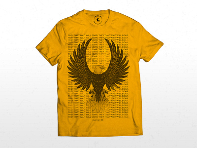 They That Wait Will Soar. bird bird logo cartoon character design design eagle eagle logo fashion brand feather half tone illustration logo monochrome street fashion tshirt design