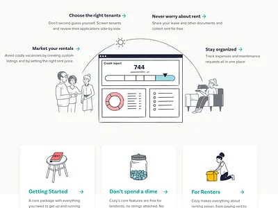 New Cozy Site design font icon illustration ui ux website