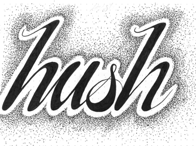 Hush beirut handlettering handmade ink moleskin stipple travel type