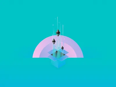 Ethereum Gift Box block chain crypto eth ico icon illustration magic raffle sunrise technology
