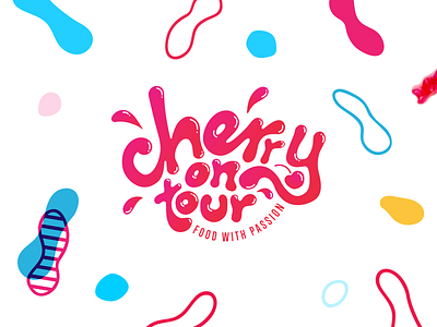 Cherry on Tour - Identity brand identity branding branding project company style guide design digital brand book identity juicy lettering logo logo process logotype mark mark option sign type typography