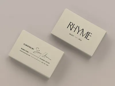 Rhyme Select Shop Collateral by Soul Twin Studio boutique branding business card handwritten identity logo print design shop