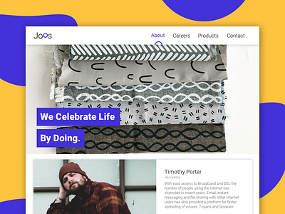 Dribbble Joos about card design logo page ui ux we design web