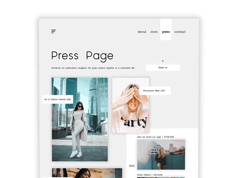 Daily UI Challenge Day #53 - Navigation Menu animation app clean dailyui landing page ui ux