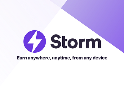 Storm Logo branding crypto cryptocurrency identity logo purple violet