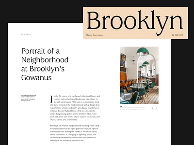 Brooklyn Restaurants grid layout restaurant restaurant branding typography web website