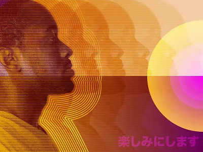 Look Ahead Collage ahead collage gradient japanese look profile transparency