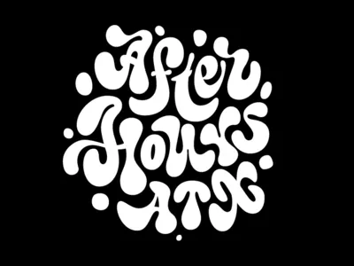 After Hours ATX afterhours buttons hand lettering lettering shapes