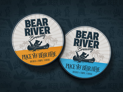 Bear River Brewing beer coasters beer coasters brewery brewing coaster design graphic design