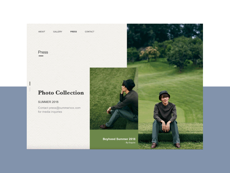 Daily UI #051 - Press Page dailyui motion design photograph ui visual design web website