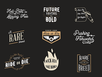 Creative Ranch Flash Sheet creative flash freedom patches ranch ride or die tattoos typography