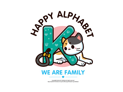 Letter cat ( K) cat design dribbble fashion graphic graphic design illustration letter