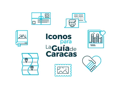 Iconos para La Guía de Caracas caracas city branding city guide design icon icon artwork icon design icondesigner minimal ui