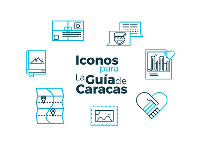 Iconos para La Guía de Caracas caracas city branding city guide design icon icon artwork icon design icondesigner minimal ui