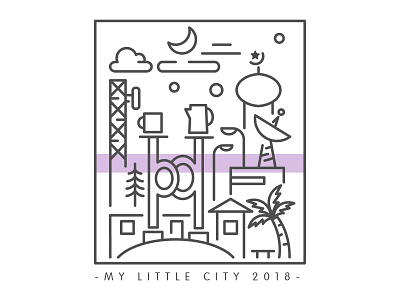 City Artline Illustration artline city holiday illustration outline