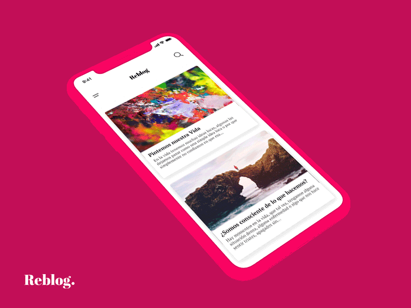 New Reblog Application [Interaction][Concept] app concept design iphone 10 iphone x photoshop re design reblog sketch ui