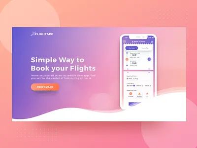 Flight Booking App Landing Page concept figma flight booking illustration landing page responsive ticket booking tour booking travel ui user interface ux