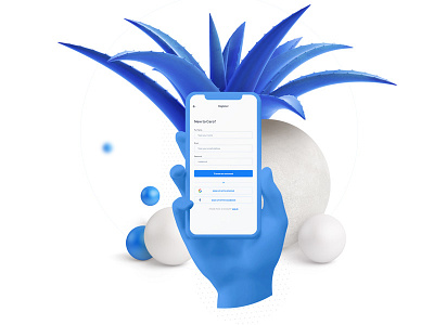 Cero - a project management app - Signup app blue clean creative design form ios iphone 10 mobile signup simple ui ux xd