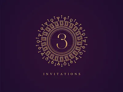 3 Dribbble Invites 3 invite designer illustration invitaion mandala