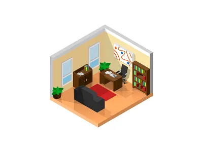 Isometric Office isometric office vector