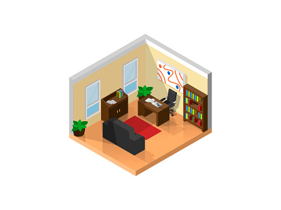 Isometric Office isometric office vector