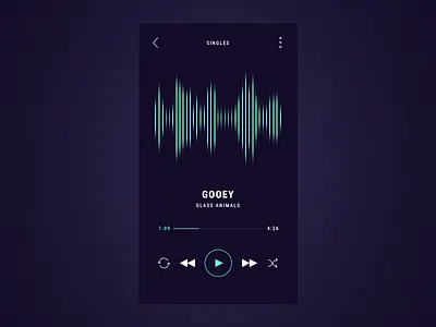 Music Player Dark Theme app daily ui dailyui dark dark background dark theme design interaction design ixd minimal minimalist mockup prototype theme ui ux vector