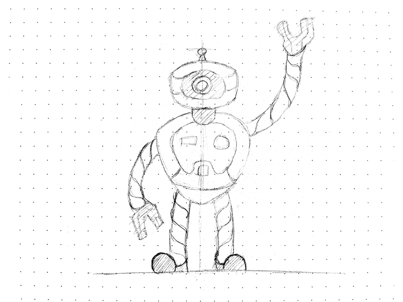 Robot - Sketch icon illustration pencil robot robot illustration sketch wip