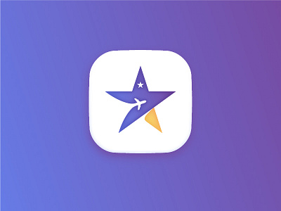 App Icon star + plane - Daily UI #005 005 app dailyui dailyui005 gradient icon plane star