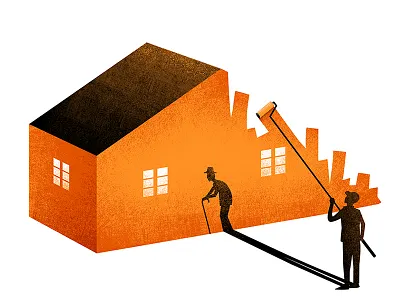 Retirement Planning aarp commission conceptual design digitalart drawing editorial house illustration illustrator magazine minimal art minimalist painting photoshop surreal