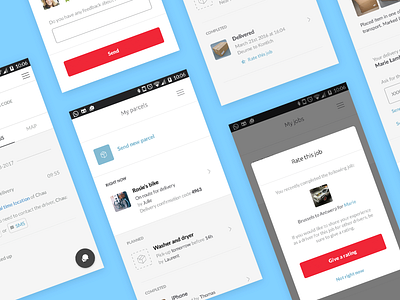 Bringr app bpost mobile ui user interface ux