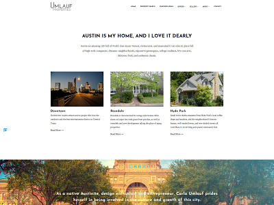 Umlauf Properties Real Estate Website real estate real estate agency simple typography website