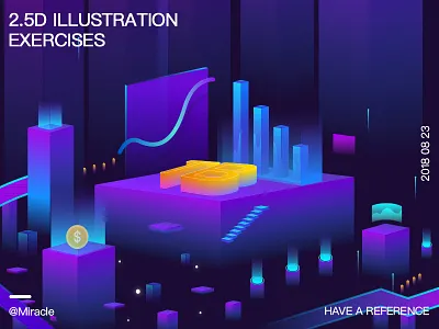 2.5D illustration exercises design illustration ui