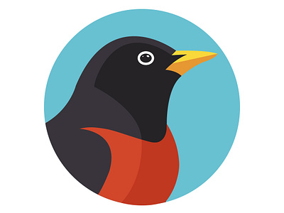 Birdie Flat Illustration