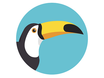 Toucan Flat Illustration flat design illustration vector