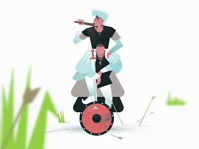 Ragnar and Floki arrow axe beard floki flokitheboatbuilder ragnar ragnar lodbrok sword viking vikings