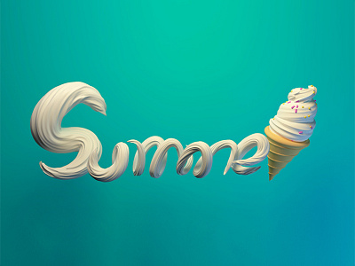 C4d Text-Summer 3d c4d c4d text font design