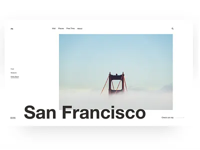 San Francisco | Hero UI clean concept grid helvetica hero landing page layout minimal san francisco ui web design