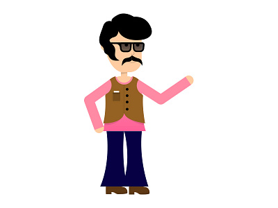 Mr Moustache charatcher illustrator moustache