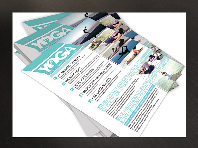 Yoga Flyer business company corporate exercice flyer gym harmony meditation print services training yoga