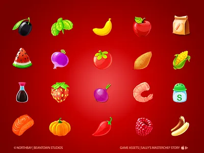 Food Collection android colors design food hungry illustration masterchef mint mobile olive pegs