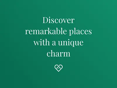 Discover remarkable places beautiful bnb branding creative design discover europe lifestyle logo love luxurious stylish trip ui webdesign