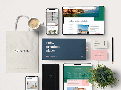 Branding of Lovebnb beautiful bnb branding creative design dicsover europe lifestyle logo love luxurious stylish trip ui webdesign