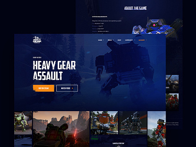 Game Website blue dark game photoshop play ui web web design