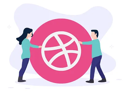 Dribbble Love boy dribbble ball girl illustration love lovers touch vector