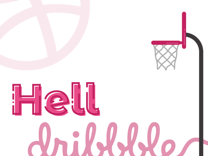 Hello Dribbble ! design dribbble first shot illustration vector
