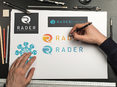 Rader Logo branding design graphic logo mockup